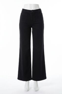 NEW PAPARAZZI denim wide leg sailor jean in black